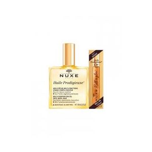 Nuxe Huile Prodigieuse 100 ml + Huile Prodigieuse Or Roll-On 8 ml Offerte - Lot 2 produits