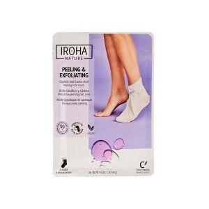 Iroha Nature Masque Pieds Peeling Acide Glycolique et Lactique 2 x 20 ml - Sachet 2 chaussettes x 20 ml