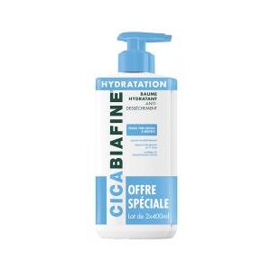 CicaBiafine Biafine Dermo Cicabiafine® Duo Baume Corporel Hydratant Quotidien Offre Spéciale Flacon Pompe de 2 X 400 ml - Lot 2 x 400 ml