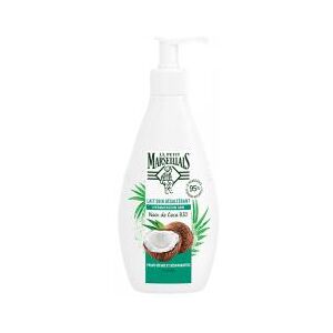 Le Petit Marseillais Lait Corps Hydratant à la Noix de Coco Pour Peaux Sèches Bio 250 ml - Flacon-Pompe 250 ml