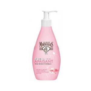 Le Petit Marseillais Lait Corps Hydratant Apaisant au Beurre d'Argan Cire d'Abeille et Huile Aux Pétales de Rose 250 ml - Flacon-Pompe 250 ml