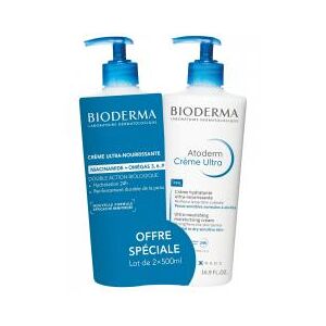 Bioderma Atoderm Creme Ultra 500 ml Lot de 2 - Lot 2 x 500 ml