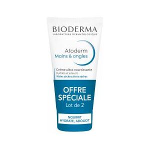 Bioderma Atoderm Crémé Mains-Ongles T50Ml Lot 2 - Lot 2 x 50 ml