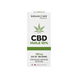 Granions Huile CBD 10% Spectre Large 10 ml - Flacon compte goutte 10 ml