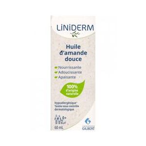 Liniderm Huile d'Amande Douce Peaux Sèches et Sensibles 60 ml - Flacon 60 ml