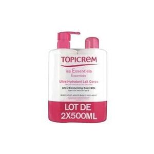 GENERIQUE TOPICREM Ultra hydratant - Lait corps - Lot de 2 x 500 ml - Publicité