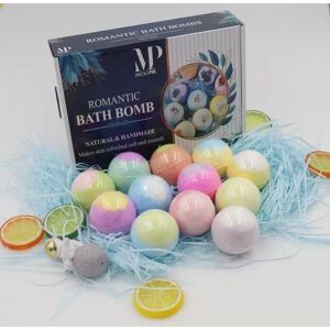 12 pièces/boîte sels de bain, bombe de bain avec boîte-cadeau luxueuse huile essentielle bombe de bain moussant bombe de bain moussant multi-style