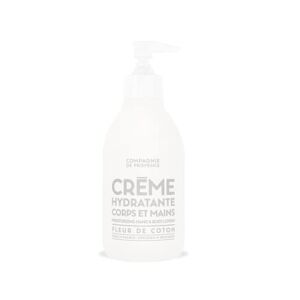 Compagnie de Provence La  Crème Corps et Mains 300ml Parfum Fleur de Coton Flacon Pompe - Publicité