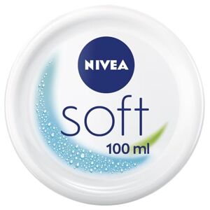 NIVEA Soft Crème de soin multi-usage hydratante (1 x 100 ml), Pot de crème pour le corps à l’hydratation intense, Soin corporel contenant de l’huile de jojoba et de la vitamine E - Publicité