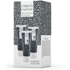 Australian Bodycare Kit pour une peau lisse contre la kératose pilaire et la peau sèche Ensemble de lavage corporel, gommage et lotion pour une peau douce et radieuse Exfoliant avec des ingrédients naturels - Publicité