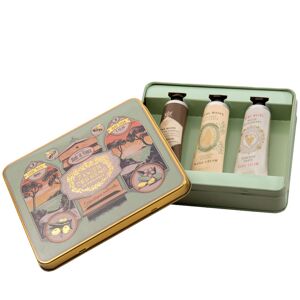 Panier des Sens - COFFRET SOIN DES MAINS   Raisin, Amande, Miel TIN BOX 3x Crème Mains 1 unité - Publicité