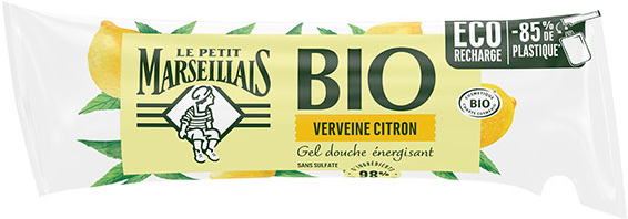 Le Petit Marseillais Bio Gel Douche Verveine Citron Éco-Recharge 250ml