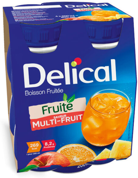 Delical Boisson Fruitée Multi-Fruits 4 x 200ml