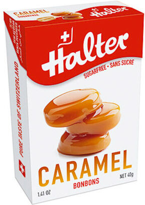 Halter Bonbon Suisse sans Sucre Caramel 40g