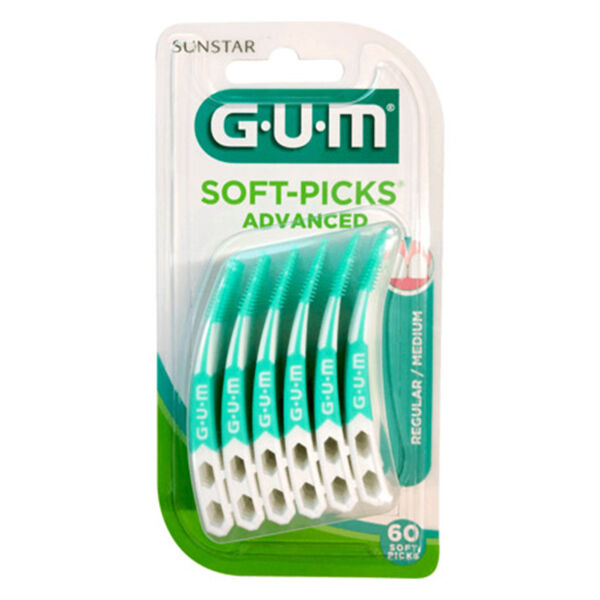 Gum Brossette Interdentaire Soft Picks Advanced Fluor Regular 60 unités