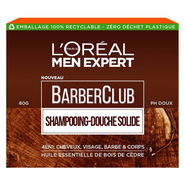 L'Oréal Paris Men Expert Barber Club Shampoing-Douche Solide 80g
