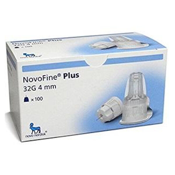 Novo Nordisk Aiguille Novofine Plus 32g (0,23mm) / 4mm pour Stylo Injecteur et Système d'Injection Innolet 100 unités