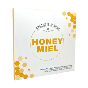 Perlier Honey - Cofanetto Crema Mani 100ml + Stick 5.5ml + Antirughe Labbra 15ml