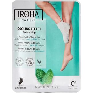 Iroha Nature Calzini Maschera Idratanti Con Effetto Freddo Per Piedi Stanchi Alla Menta E Burro Di Karitè 2 pz x 9 ml