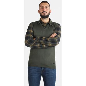 Baci & Abbracci Gilet uomo smanicato in maglia Cardigan uomo Verde taglia 3XL