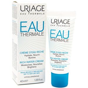 Uriage - Crema Ricca Acqua Termale 40ml, Idratante Intensivo per Pelle Secca e Sensibile