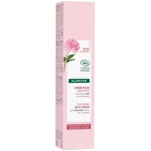 Klorane Crema Ricca Lenitiva alla Peonia Bio Pelle Sensibile/Secca 40ml