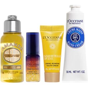 l'occitane en provence les icones de l'occitane 75 ml olio doccia corpo + 30 ml crema mani + 5 ml siero viso + 4 ml crema viso