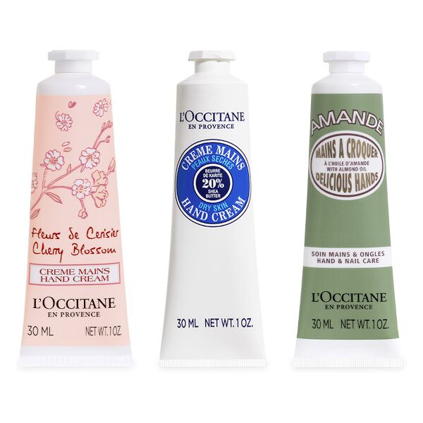 l'occitane en provence hand cream trio - trio creme mani 30 ml x 3