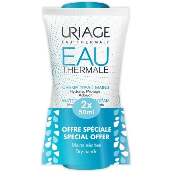 uriage eau thermale crema mani all'acqua idratante e protettiva promo 2x50 ml