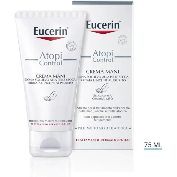 eucerin atopicontrol crema mani pelle secca e irritata 75 ml