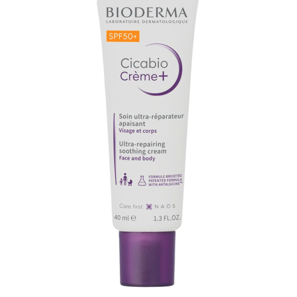 bioderma cicabio crème crema spf50+ riparativa lenitiva pelle irritata danneggiata 40 ml