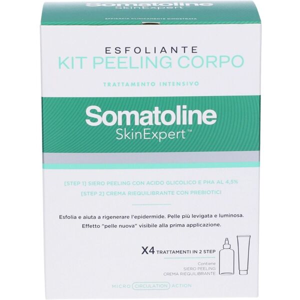 somatoline skin expert kit peeling corpo gel 200 ml + crema riequilibrante 100 ml