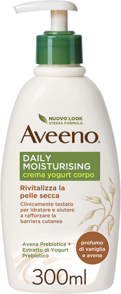 Johnson & Johnson Aveeno Crema Corpo Yogurt Vaniglia E Avena 300ml