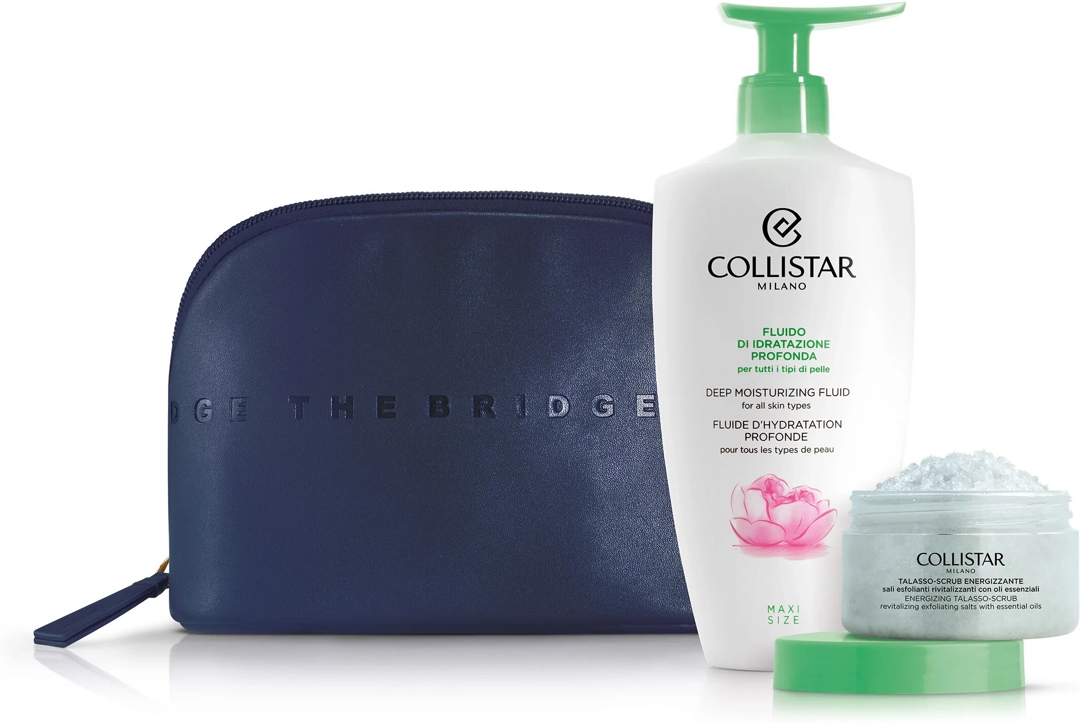 Collistar Cofanetto Fluido Di Idratazione Profonda 400 ml + Talasso Scrub Energizzante 150 gr + Beauty Bag The Bridge