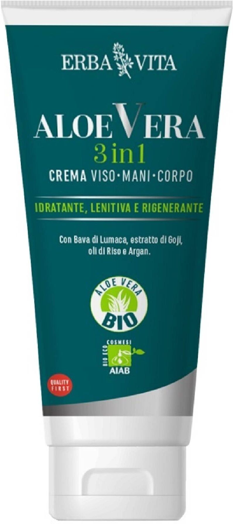 Erba Vita Aloe Vera 3in1 Crema Viso Mani Corpo 200ml