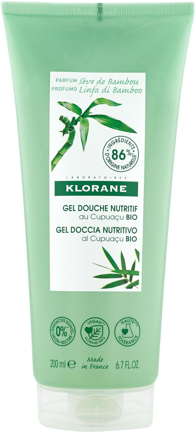 Klorane Gel Doccia Nutritivo Al Burro Di Cupuacu Bio Linfa Di Bamboo 200ml