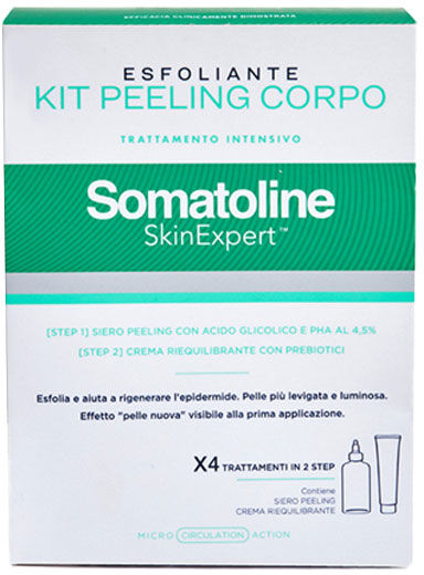 Somatoline Skinexpert Kit Peeling Corpo Trattamento Corpo Esfoliante 300ml + 100ml