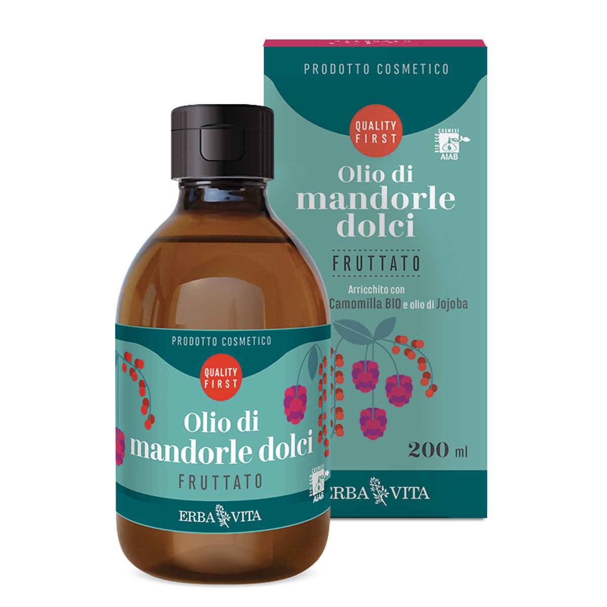 Erba Vita Olio Di Mandorle Dolci Fruttato Idratante Corpo 200ml