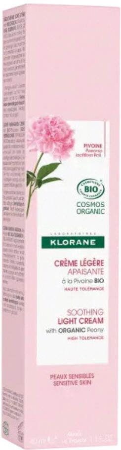 Klorane Crema Leggera Lenitiva Viso alla Peonia Bio per Pelle Sensibile 40 ml