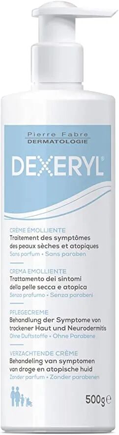 Dexeryl Crema Dermoprotettiva Con Pompa per Pelle Secca 500 G