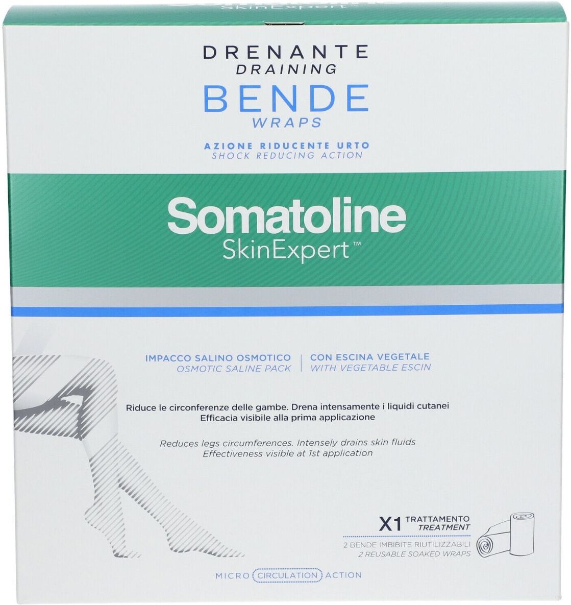 SOMATOLINE Skin Expert Bende Snellenti Drenanti Azione Riducente Urto 1 Applicazione