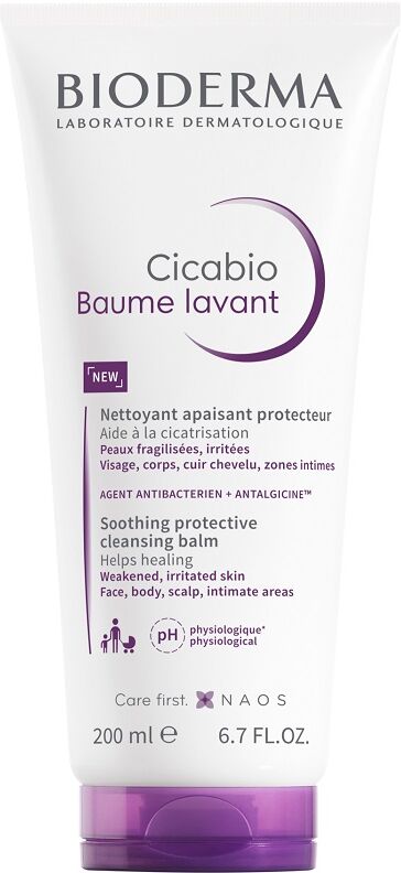 Bioderma Cicabio Baume Lavant Balsamo Detergente Lenitivo Pelle Irritata 200 ml