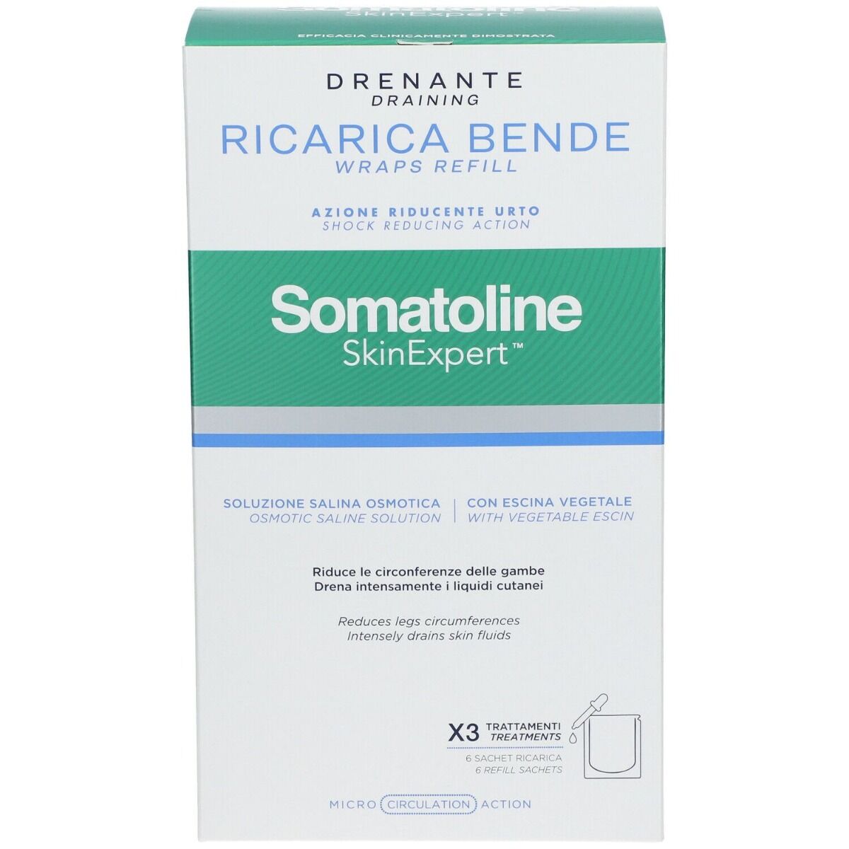 SOMATOLINE Skin Expert Bende Drenanti E Snellenti 1 Kit Ricarica