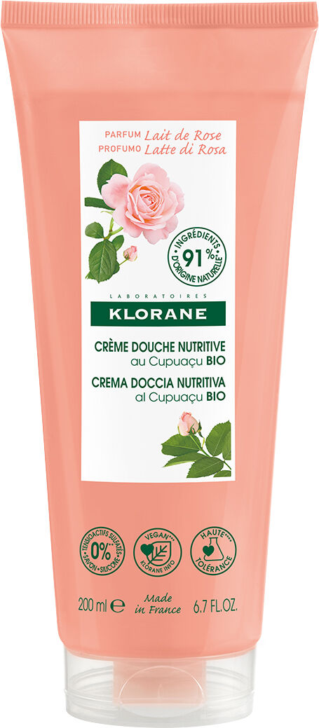 Klorane crema doccia latte di rosa 200 ml