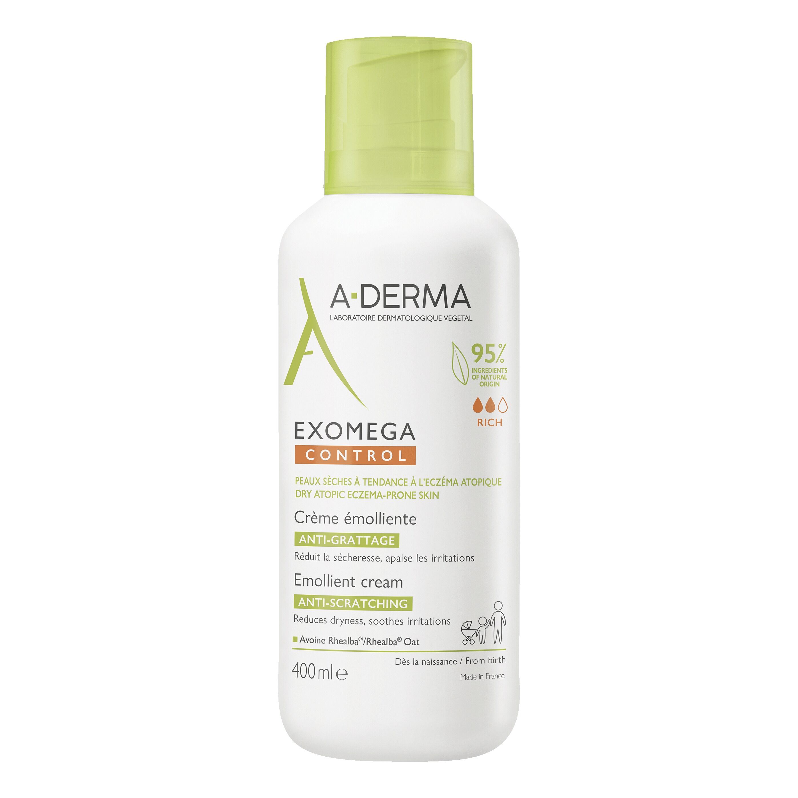 A-DERMA Exomega Control Crema Emolliente Anti-Grattage 400ml