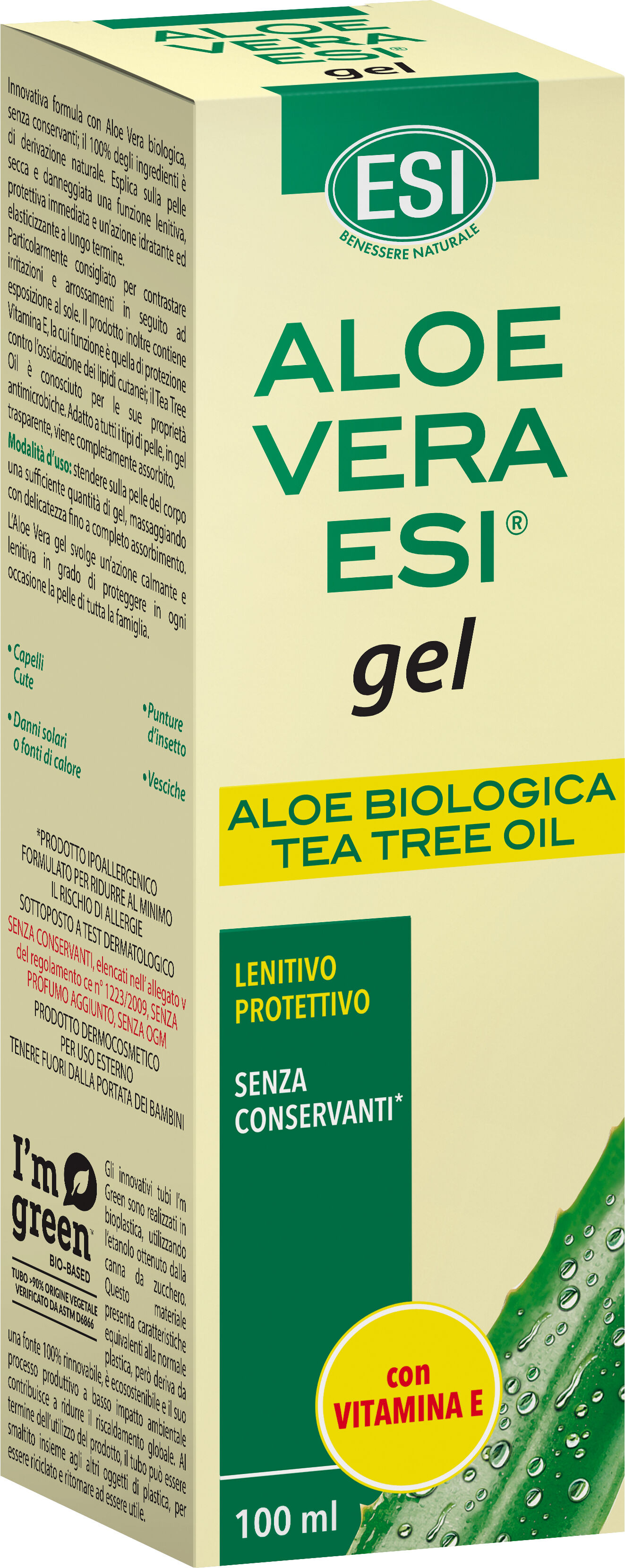 ESI aloe vera gel tea tree 100 ml