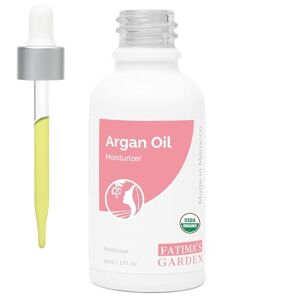 Fatima's Garden Arganolie uit Morocco door , gecertificeerd 100% biologisch door Ecocert en USDA, vochtinbrengende voor gezicht, haar, lichaam, nagels, koudgeperst 30 ml