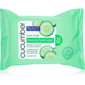 Beauty Formulas Cucumber cleansing wipes with extracts of cucumber 25 pc