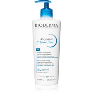 Bioderma Atoderm Cream nourishing body cream for normal to dry sensitive skin fragrance-free Bottle with Pump 500 ml