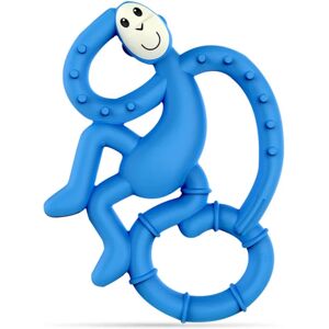 Matchstick Monkey Mini Monkey Teether chew toy with antimicrobial ingredients Blue 1 pc